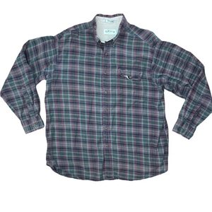 Orvis Men’s Size Large Button Down‎ Plaid Shirt Long Sleeve 100% Cotton